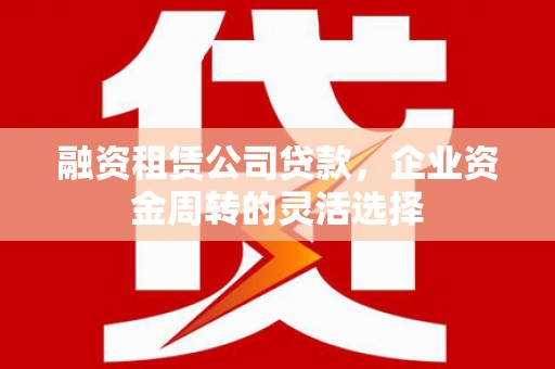 定陶融资租赁公司贷款，企业资金周转的灵活选择