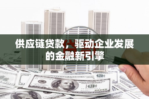 双柏供应链贷款，驱动企业发展的金融新引擎