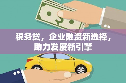 宣城税务贷，企业融资新选择，助力发展新引擎