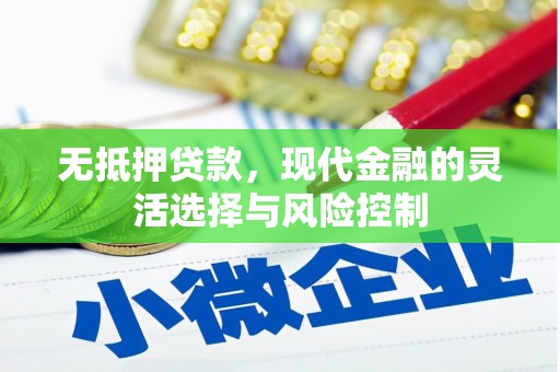 召陵无抵押贷款，现代金融的灵活选择与风险控制