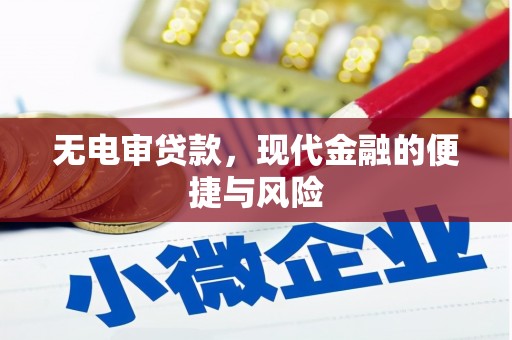 合川无电审贷款，现代金融的便捷与风险