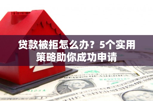 双清贷款被拒怎么办？5个实用策略助你成功申请