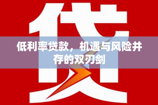 成县低利率贷款，机遇与风险并存的双刃剑