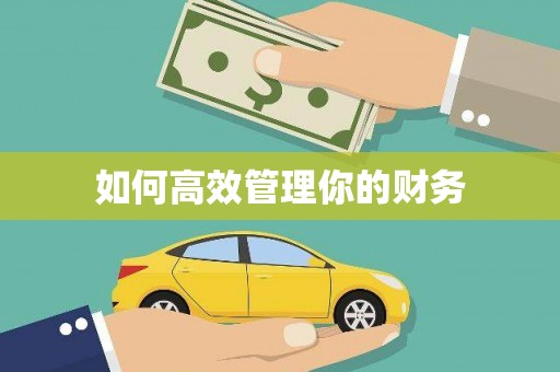 大东如何高效管理你的财务